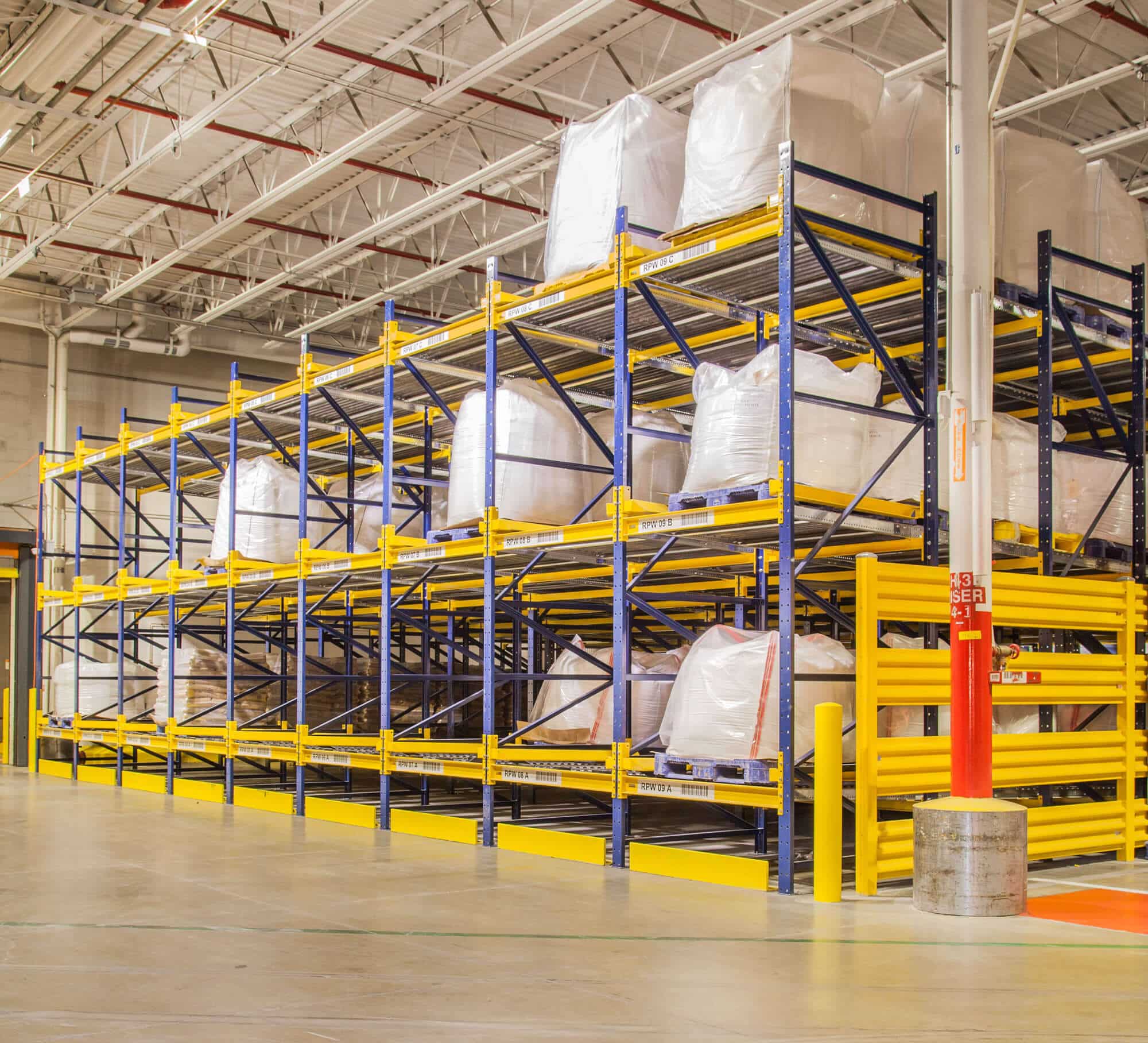 Safely Optimizing Pallet Flow Pushback Rack  Storage  at a 